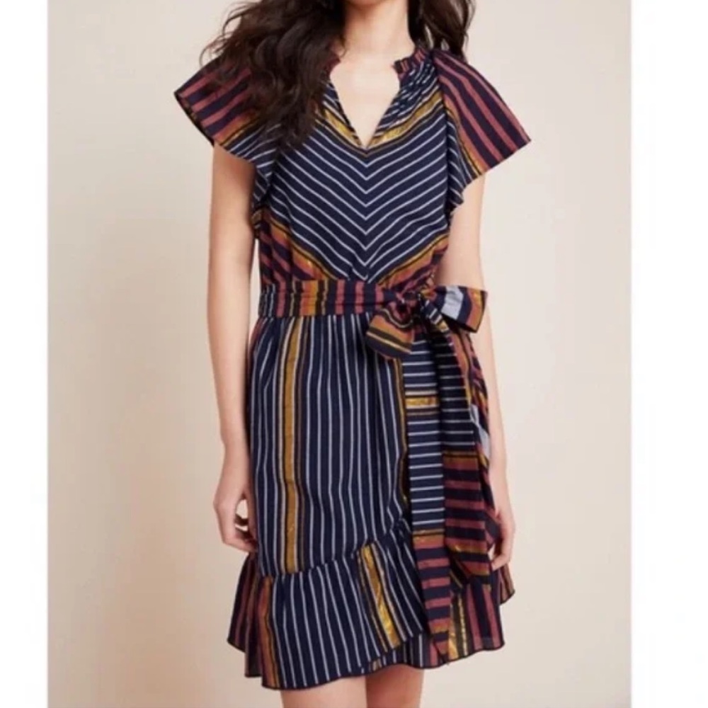 Anthropologie Ranna Gill Sybil Shimmer Dress size S